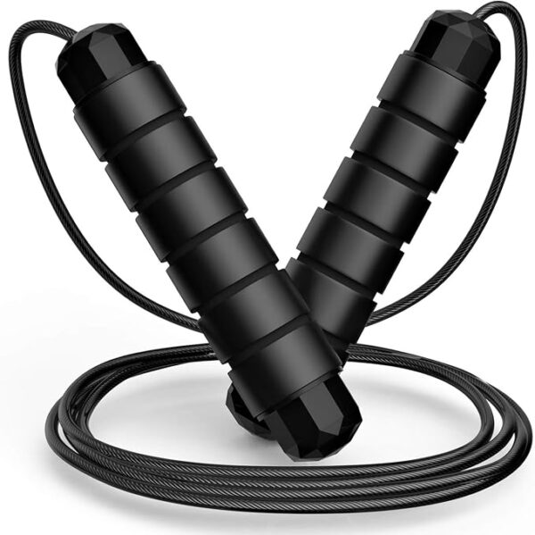 Jump Rope, Tangle-Free Rapid Speed Jumping Rope Cable with Ball Bearings for Women