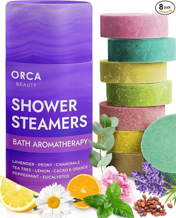 Shower Steamers (8 Scents) Includes Eucalyptus Shower Bomb